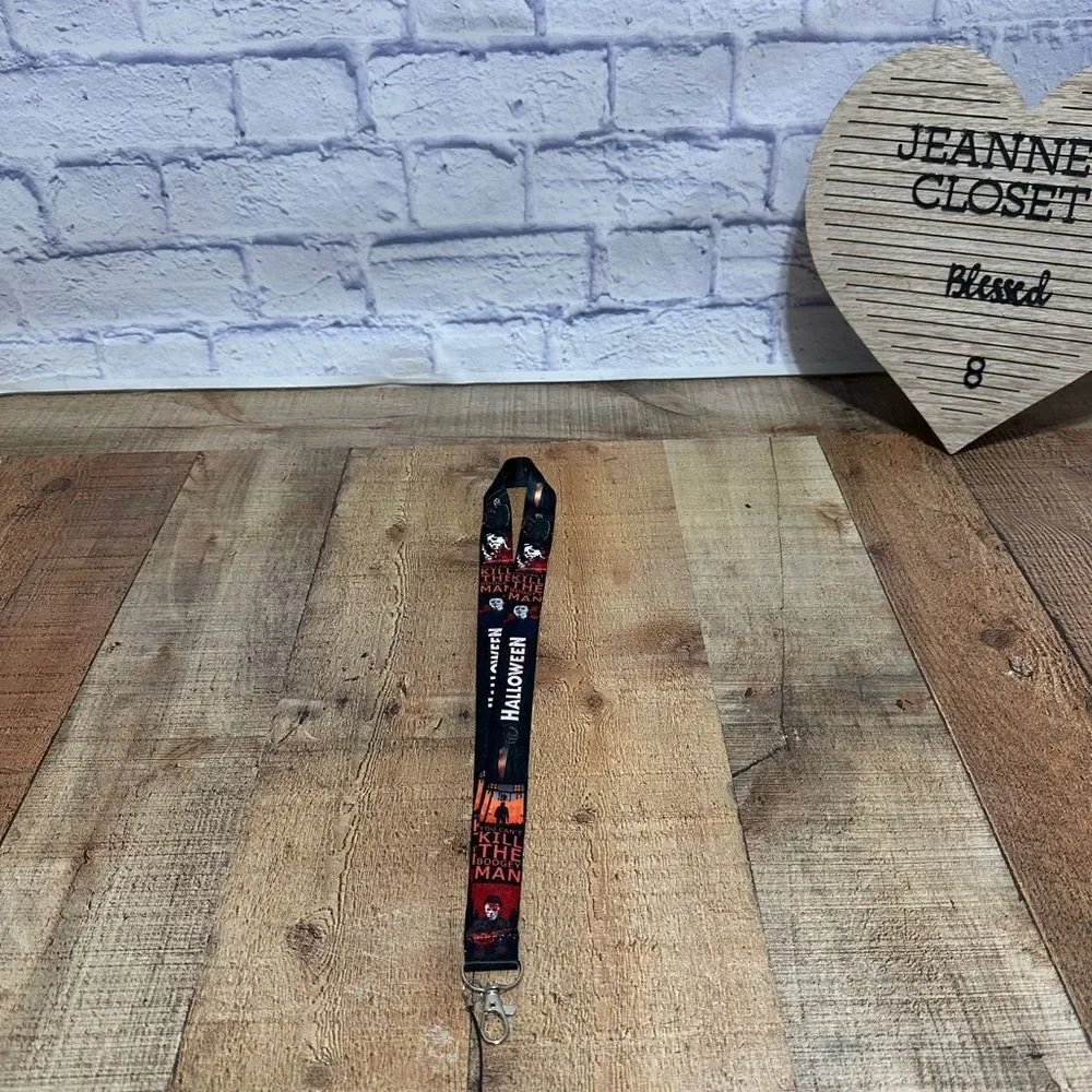 💜 Halloween Michael Myers John Carpenter Horror Movie Neck Lanyard Keychain